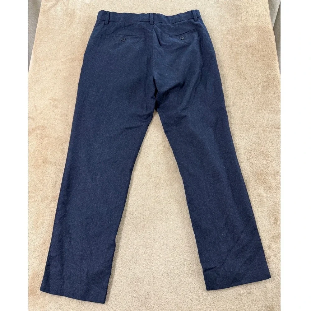 Banana‎ Republic Flannel 120s Vitale Barberis Men 31x30 Blue Wool Tapered EUC